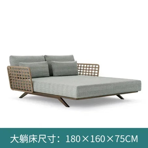High-end outdoor furniture open-air balcony rain protection sun protection sofa courtyard outdoor villa hotel garden combination