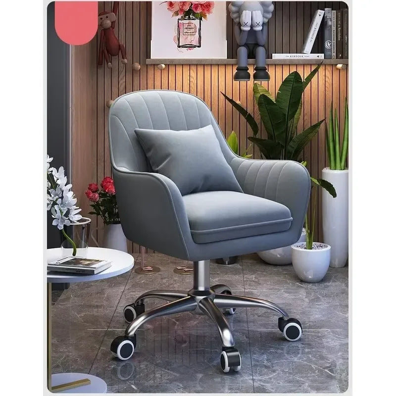 for modern velvet swivel office chair adjustable height ergonomic design elegant desk chair for home office work chair