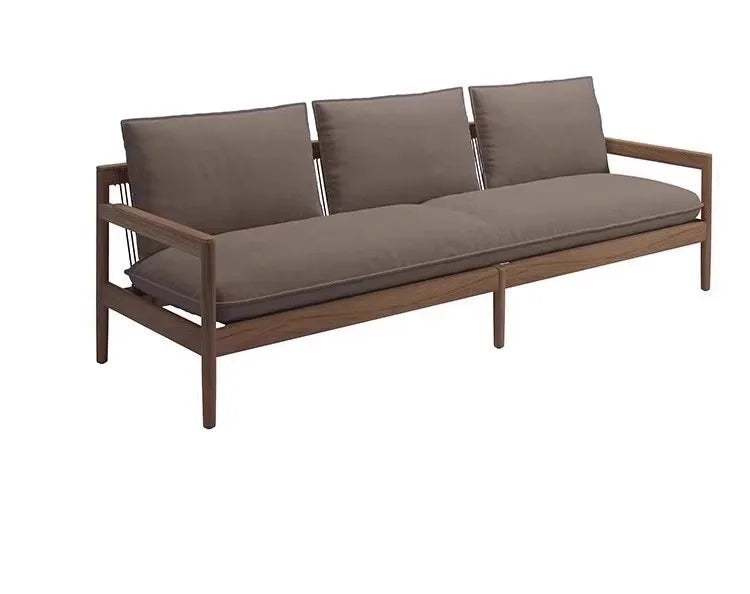 Nordic Outdoor Patio Sofa Set Outdoor Leisure Table and Chairs Teak Waterproof Sunproof Furniture Set