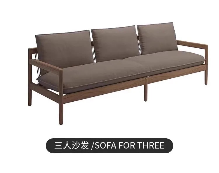 Nordic Outdoor Patio Sofa Set Outdoor Leisure Table and Chairs Teak Waterproof Sunproof Furniture Set