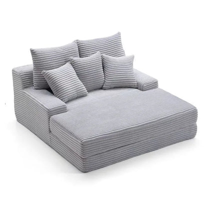 Modern Vacuum Compressed Sofa Plush Corduroy Sectional Sofa Living Room Bedroom Recliner Lazy Combination Sofa Bed Furniture
