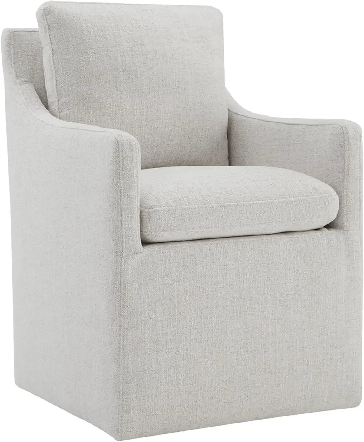 Dining Chairs with Casters, Upholstered Modern Rolling Dining Chairs with Rollers Armchair for Bedroom Reading Room Living Room