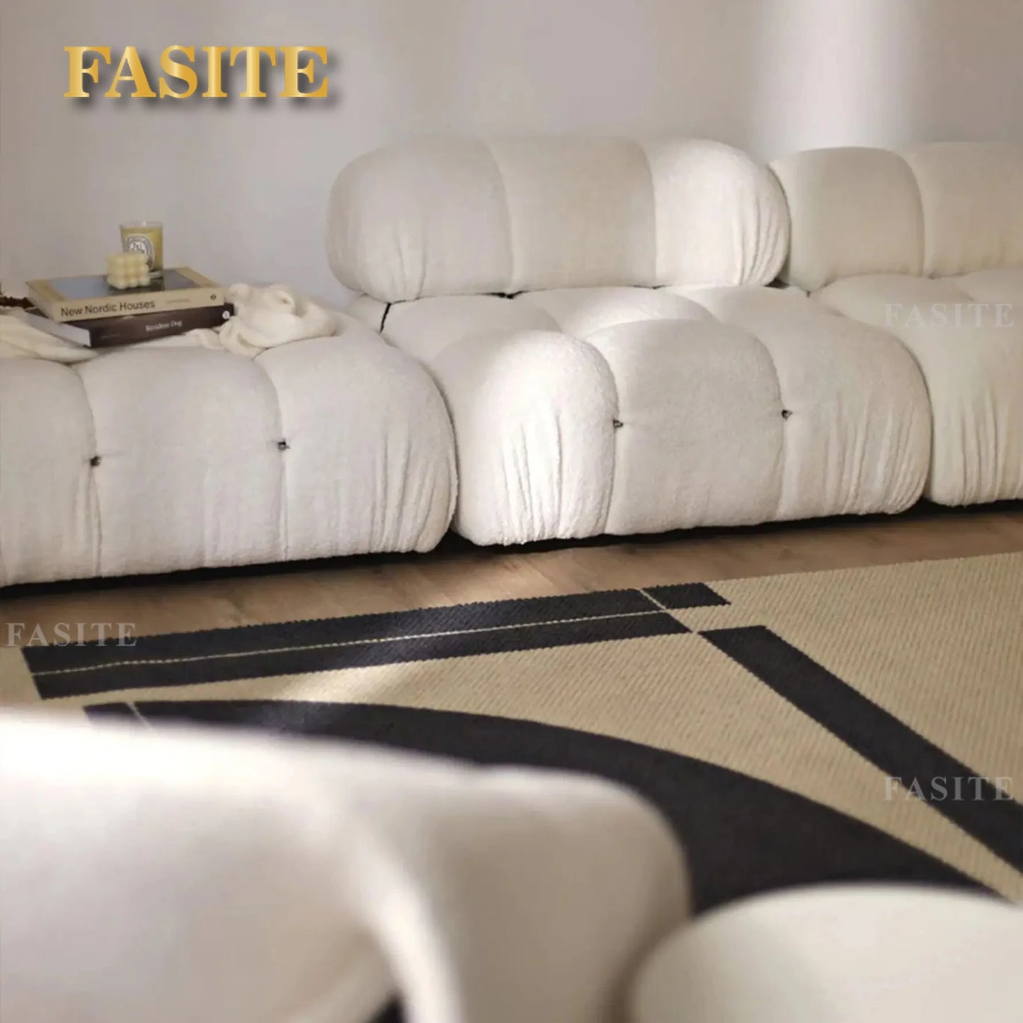 Sofa Combinations with Flexible Fabric Modules Furniture-Inspired Living Room Sofa Minimalist Style Comfortable