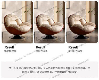 yj9 Light luxury modern leisure swivel chair, Nordic recliner advanced lazy
