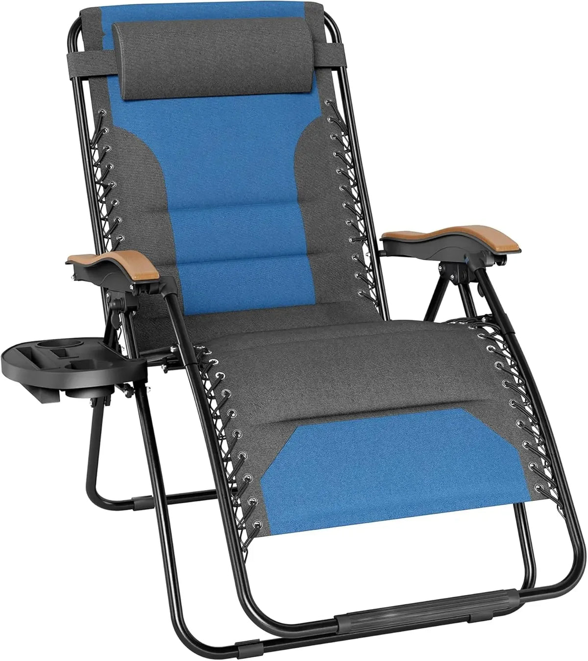 PHI VILLA XXL Oversized Padded Zero Gravity Chair, Foldable Patio Recliner, 30