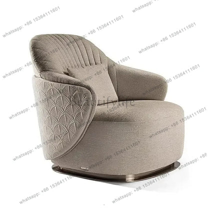 Asmt52 Italian light luxury design single sofa chair modern villa living room home fabric leisure chair