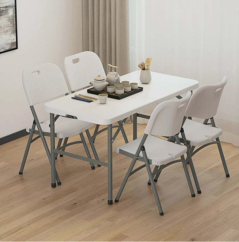 Portable Folding Dining Table Rectangular Long Lightweight Easy Assembly Outdoor Indoor Market Stall Study Desk Furniture