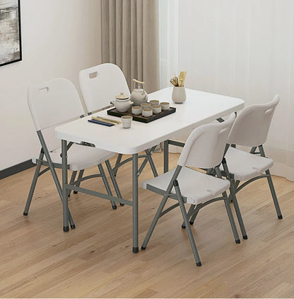 Portable Folding Dining Table Rectangular Long Lightweight Easy Assembly Outdoor Indoor Market Stall Study Desk Furniture
