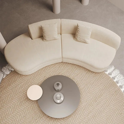 Curved sofa living room, light luxury, modern Internet celebrity hotel, beauty salon, lobby lounge area, reception of guests