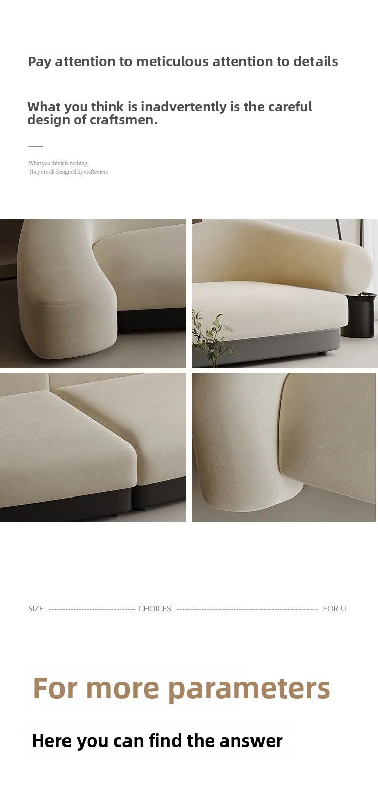 Corner curved sofa living room modern simple combination module