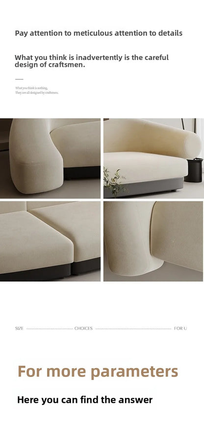 Corner curved sofa living room modern simple combination module