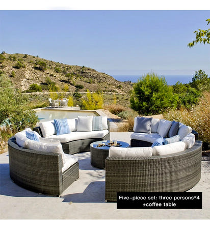 Campingaz Sofa Set House Garden Outdoor Lounge Set Simple Gray