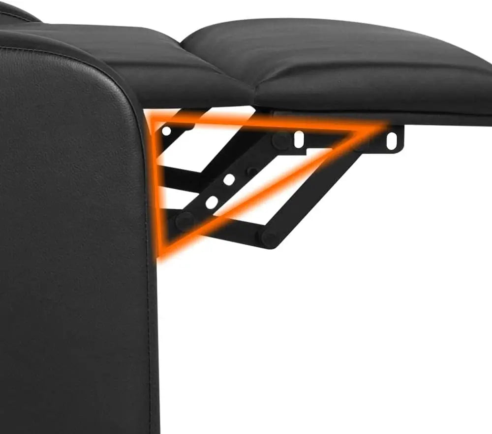Single Recliner Chair PU Leather Push Back Leisure Chair for Home Theater Bedroom Apartment Dining Hotel