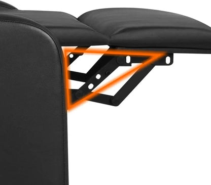 Single Recliner Chair PU Leather Push Back Leisure Chair for Home Theater Bedroom Apartment Dining Hotel