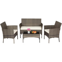 outdoor patio furniture set wicker patio set pe rattan furniture bistro set for outdoor indoor use with loveseats coffee table,
