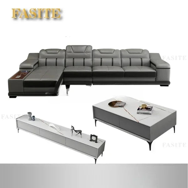 Genuine Leather Sofa Cama Leather Couch Big Sofas Sleeper Sofa Set Living Room Furniture Sofas Modern Sectional Sofa