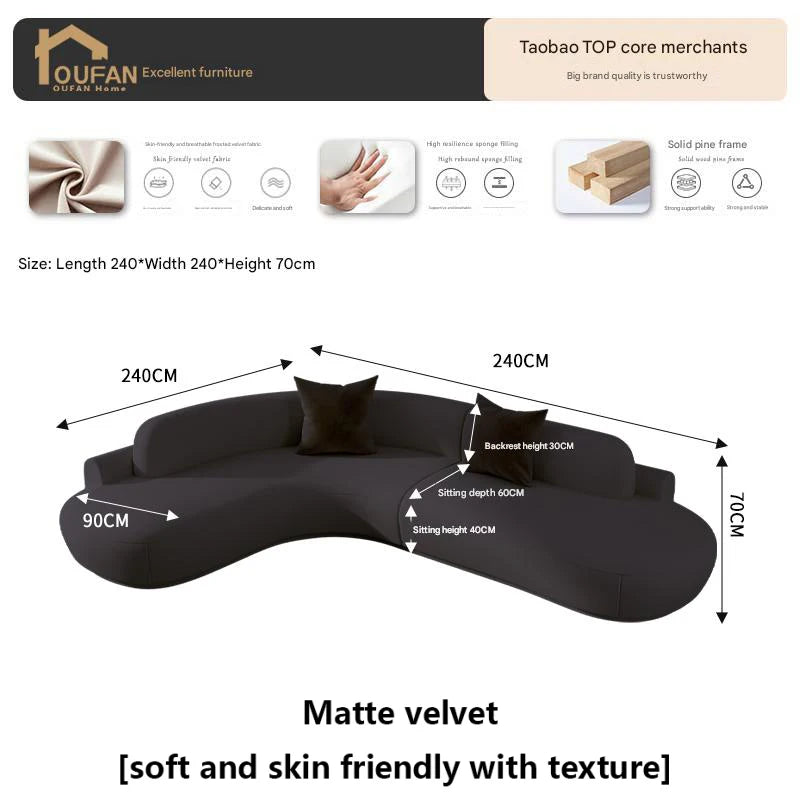 White Minimalist Comfortable Large Size Living Room Sofas Terrace Furniture