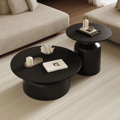 Modern Cream-style Coffee Round Table for Small Space Living Room Japanese Style Minimalist Furniture Living Room Side Table
