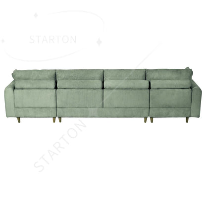 121" Modular Sectional Sofa Couch L Shaped Upholstered Sofa With Chaise Cushion Oversized 6 Seater Couches Sofas For Living Room