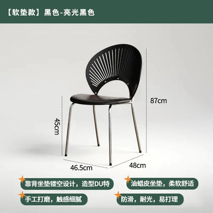 Home Furniture Restaurant Dining Chairs Living Room Leisure Chair Customized Stainless Steel Chairs Single Backrest Armchair