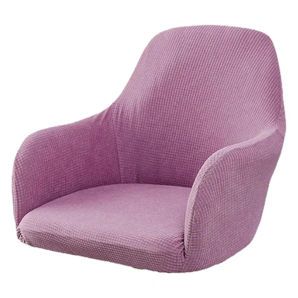 Dining Chair Cover Stretch Wedding Chair Protector Elastic Chair Cover Non-fading Solid Color Slipcover Soft Wear for Curved