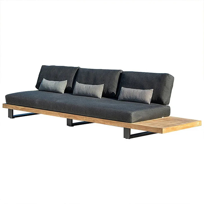 #2024 New Product Teak Table With Outdoor Sofa Set Leisure Villa Courtyard Garden Furniture