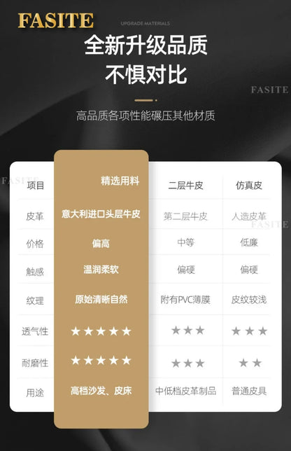 Premium Simple and modern combination imported concubine sofa size apartment living room first layer cowhide leather art sofa