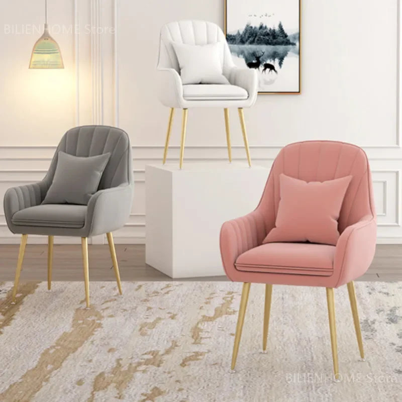 Modern Living Room Dining Chairs Home Furniture Bedroom Dormitory Back Chair Nordic Restaurant Kitchen Cafe Leisure Chair