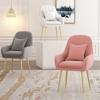 Modern Living Room Dining Chairs Home Furniture Bedroom Dormitory Back Chair Nordic Restaurant Kitchen Cafe Leisure Chair