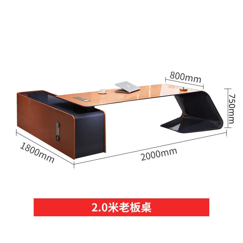 Fashionable Creative Office Desk Light Luxury Supervisor Manager Office Desk Accent Art Office Furniture Der Schreibtisch XYOD