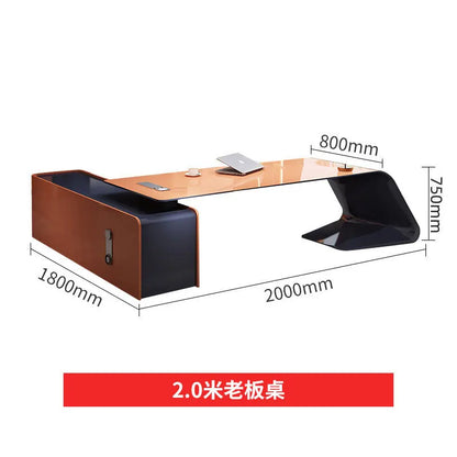 Fashionable Creative Office Desk Light Luxury Supervisor Manager Office Desk Accent Art Office Furniture Der Schreibtisch XYOD
