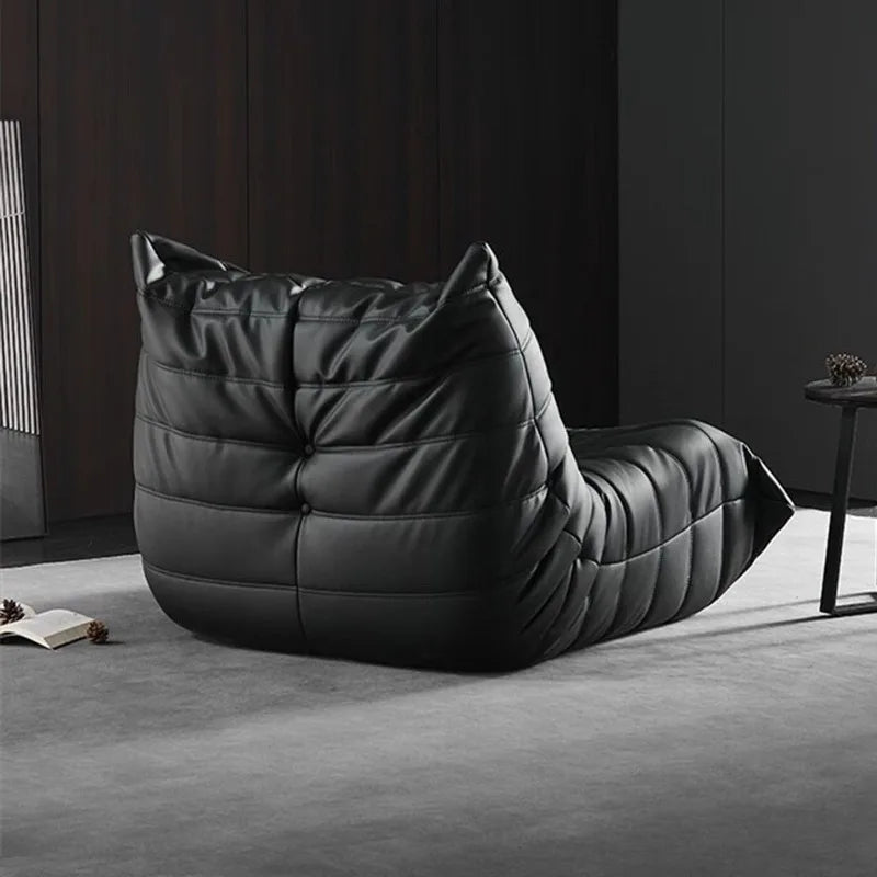 Caterpillar Floor Sofa Lazy Chair Single Seat High Density Foam Recliner Modern Lounge Couch for Bedroom Living Room Balcony