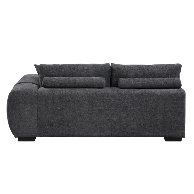 Chosen Gray Chenille Sectional Sofa with Toss Pillows with 2 Chaises