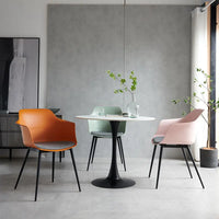 Modern Simple Living Room Chair Plastic Cushion Chair Home Restaurant Armchair Nordic Leisure Chairs Backrest Desk Chairs