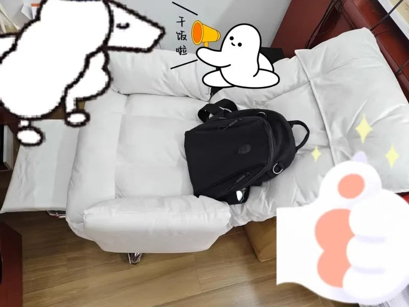 Computer Chair Office Backrest Lazy Sofa Chair Bedroom Reclining Seat Adjustable E-sports Chair Office Furniture with Footstool