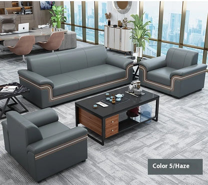 Simple Business Office Sofa Set Coffee Table Modern Luxury Reception Furniture for Three-Person Meetings Meeting Room Furniture