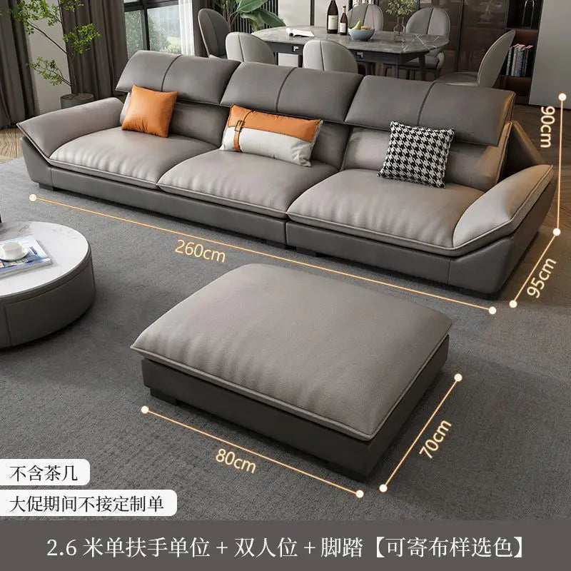 Nordic leave-in light luxury technology cloth sofa modern simple living room fabric latex minimalist sofa