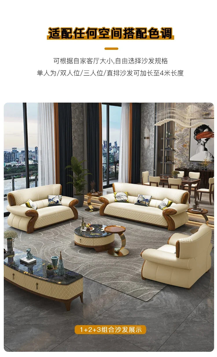 Aesthetic Nordic Living Room Sofas Pouf Leather Minimalist Modern Living Room Sofas Lounge Koltuk Takımı Postmodern Furniture