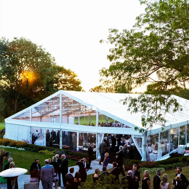 Factory Custom Aluminum Tent Waterproof Large Outdoor Event Wedding Exhibition Shelter PVC Marquee Tent Commercial Banquet Tent