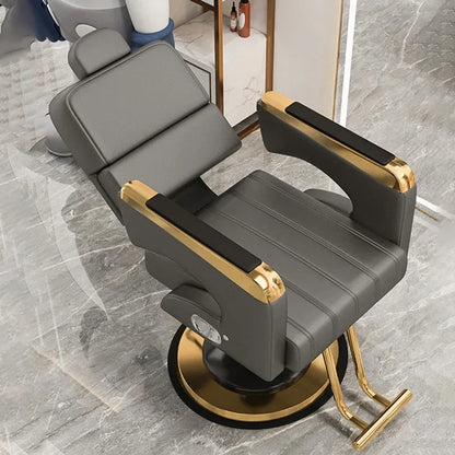 2025 Luxury Personalized Chair Barber Classic Hydraulic Reclining Release Salon Chair Leg Rest Professional Barberia Furniture