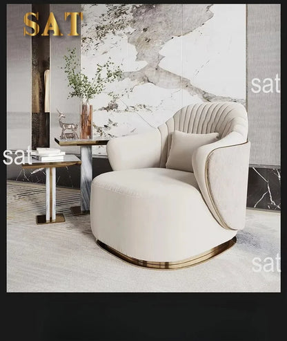 # Italian Style Light Luxury Fabric Lounge Chair Modern Furniture
