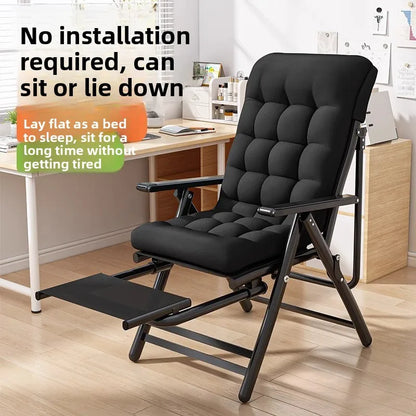 recliner lunch break folding office chair nap can lie down dual-purpose backrest computer chair couch