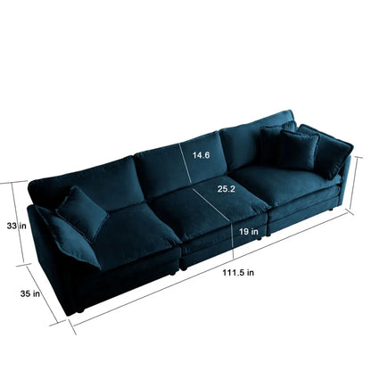 Modern Sofa Couch 3 Piece Set Extra Deep Seat Sectional Sofa for Living Room Oversized Sofa 3 Seat Sofa Loveseat and Single Sof