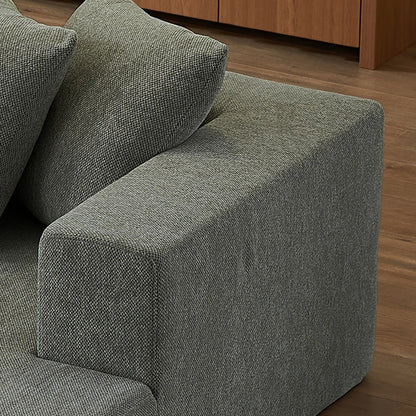 Chenille U-Shaped Sectional Sofa Set,Minimalist Style Modular Sectional Sofa, Luxury Chenille Fabric Cloud Couch for Living Room