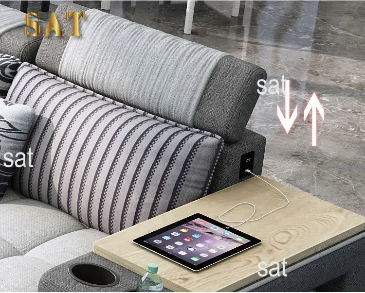 -Modern luxury premium genuine leather fabric wedding sectionals sofa couch set U shape sofas couchs bed living room furniture