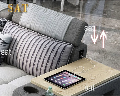 -Modern luxury premium genuine leather fabric wedding sectionals sofa couch set U shape sofas couchs bed living room furniture