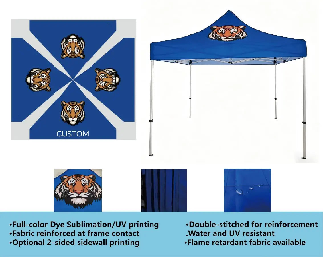 Custom Printed Designed Logo Advertising Fabric Canopy Tents Roof  Outdoor Custom GazeboAdvertising Party Folding