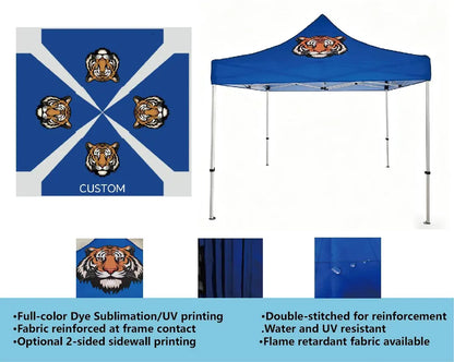 Custom Printed Designed Logo Advertising Fabric Canopy Tents Roof  Outdoor Custom GazeboAdvertising Party Folding
