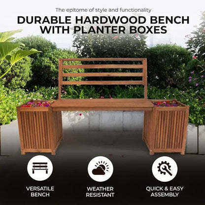 SAT2 Leigh Country Banc d'extérieur en bois durable pour tous les temps, patio d'arrière-cour, balcon d'entrée ou sièges de meubles de terrasse