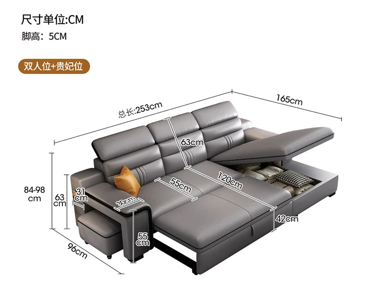 Longer Queen Living Room Sofas European Luxury Floor Folding Living Room Sofas Multifunctional Storage Sofas Camas Furnitures